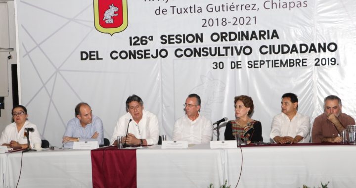 Destacan logros del gobierno municipal ante la 126ª  Sesión Ordinaria del Consejo Consultivo Ciudadano