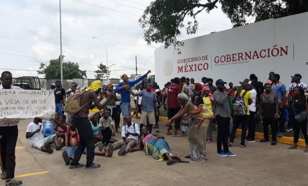 Piden migrantes africanos paz y libertad en Chiapas