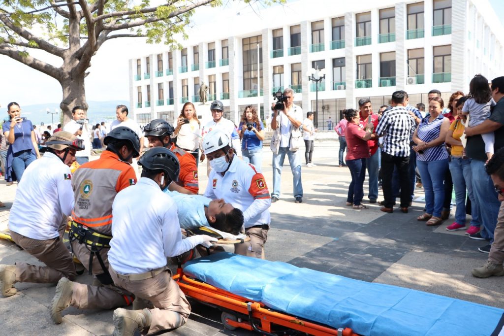 Positiva participación de Tuxtla Gutiérrez en macro simulacro nacional de sismo