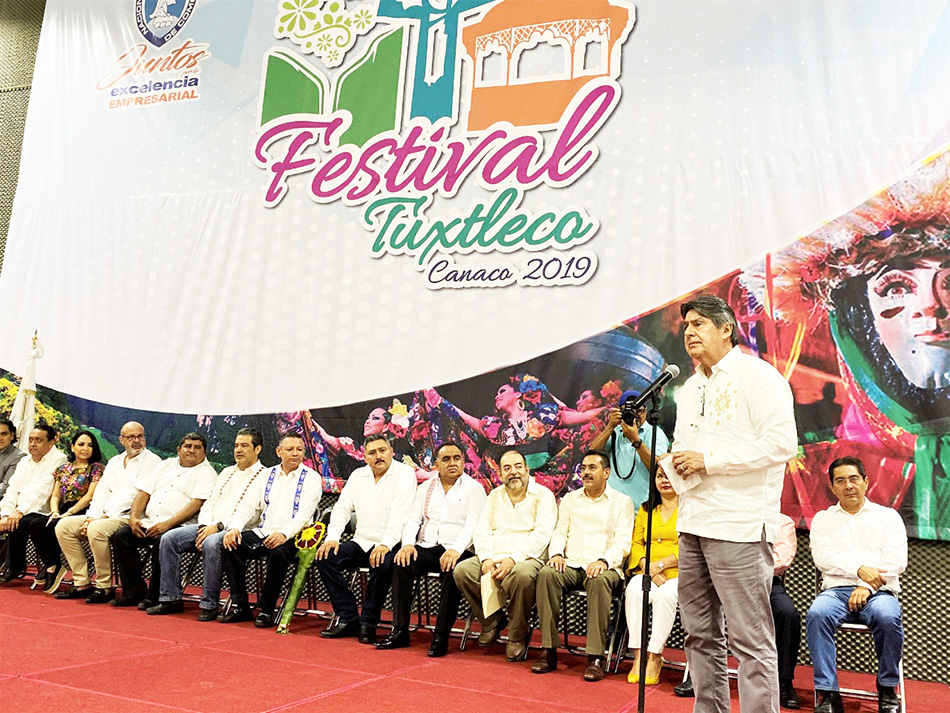 Inaugura alcalde Carlos Morales Vázquez Festival Tuxtleco CANACO 2019
