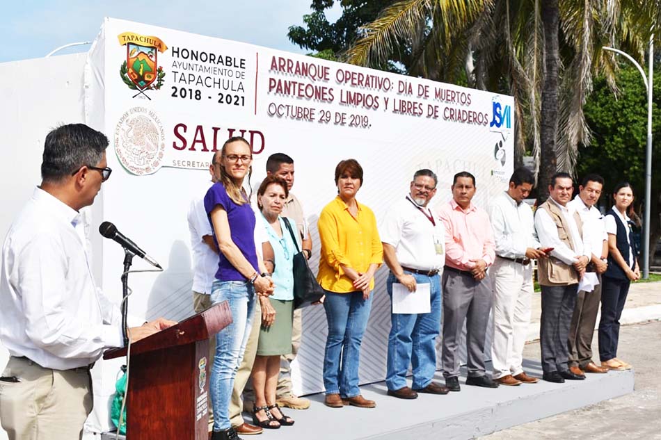 Inicia operativo en panteones de Tapachula por festividades de Todos los Santos y Día de Muertos 