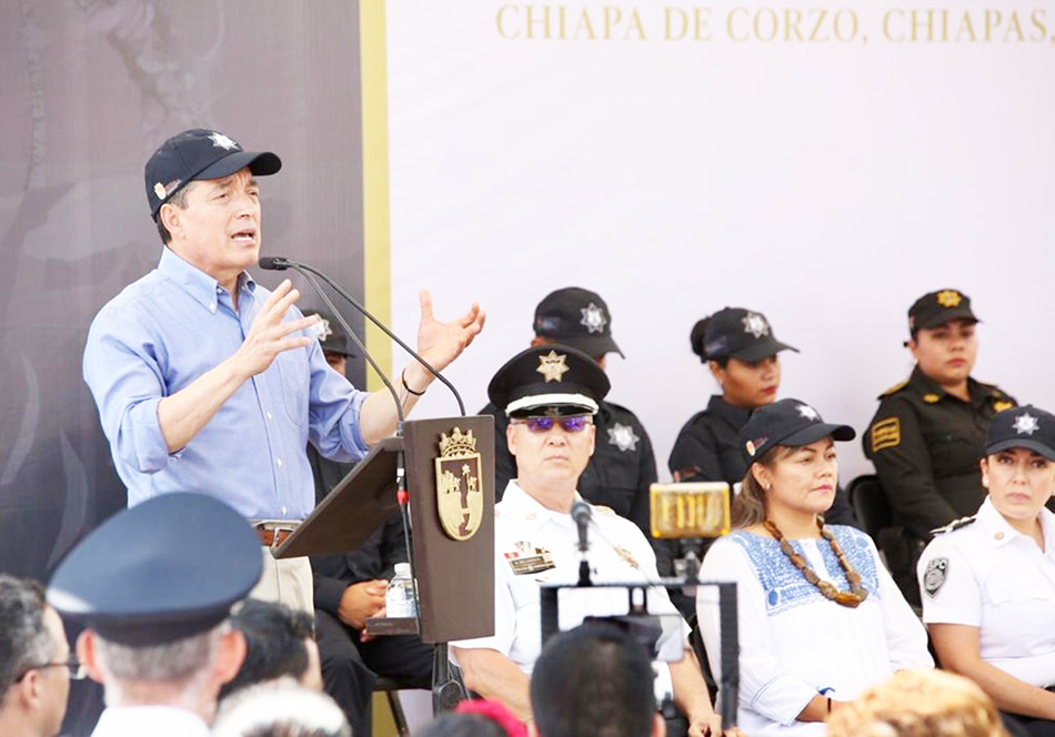 Resalta gobernador saldo blanco en homicidio doloso y robo de vehículo en Chiapas