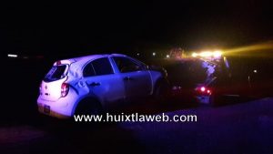 Tuxtleco ileso al volcarse en la curva del diablo carretera Huixtla-Tapachula