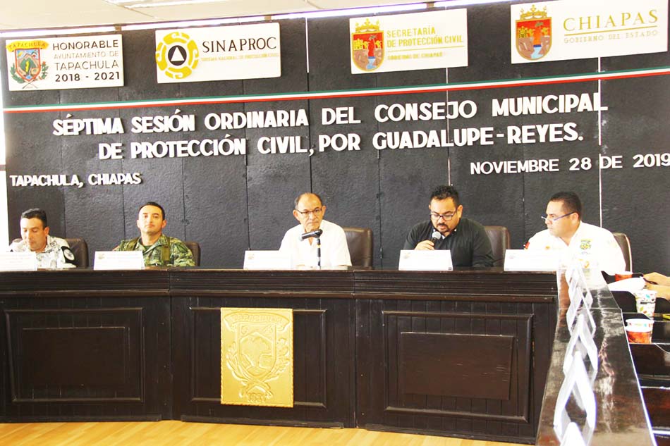 Encabeza Gurría Penagos la 7a. Sesión Ordinaria del Consejo Municipal de PC