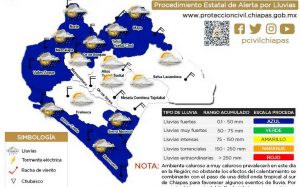 Lluvia y frío podría registrarse en el Soconusco