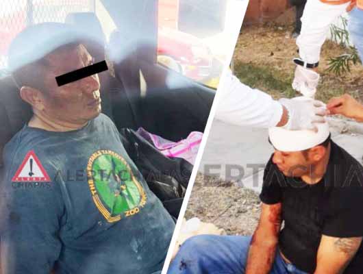 Colonos detienen y golpean a presuntos ladrones de la colonia Jardines de las Flores en Tuxtla