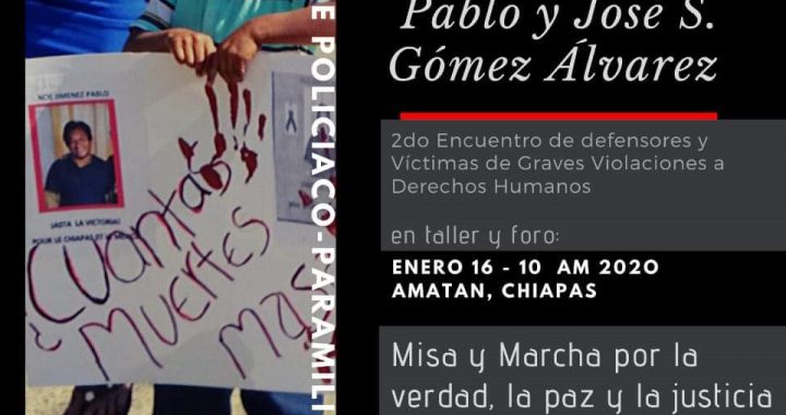 Invitan a movilización en Amatán para exigir justicia por desaparecidos