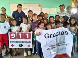 SSyPC fomenta uso correcto del 911 y 089 entre estudiantes de Chiapas