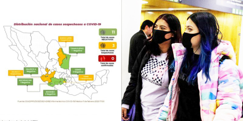 3 posibles casos de coronavirus en México están en CDMX, NL y Jalisco