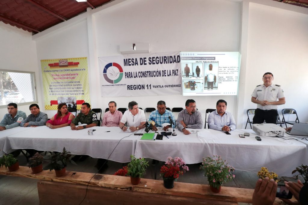 Trabajo coordinado de la Mesa de Seguridad 11 con resultados positivos en Tuxtla Gutiérrez