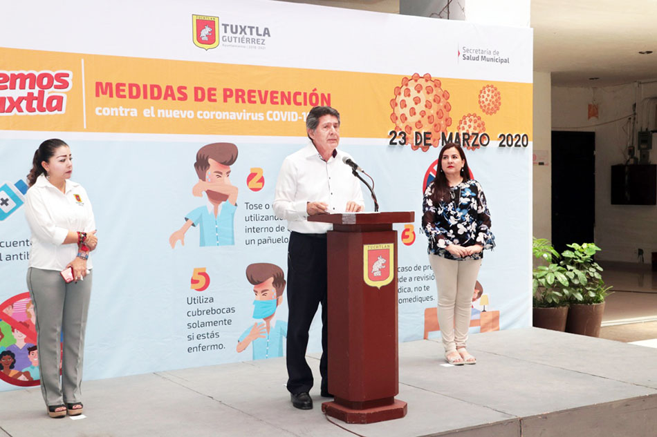 Acciones del Gobierno Municipal tuxtleco ante la situación de emergencia por el coronavirus