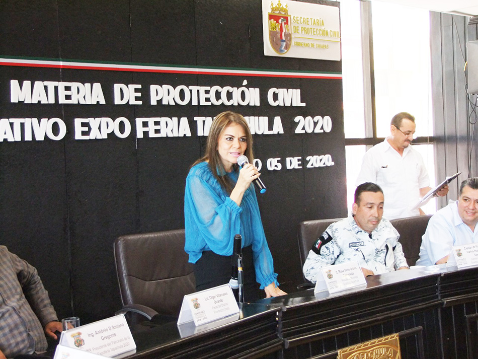 Alcaldesa preside presentación del Plan Específico de Protección Civil de la Expo Feria Tapachula 2020