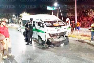Deja seis heridos choque entre colectivo y vehículo particular