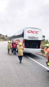 Se incendia autobús de Cristóbal Colón por falla eléctrica