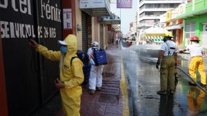 Ayuntamiento de Tapachula extiende acciones de sanitización a más vialidades del centro