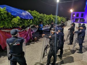 Participa Policía Municipal en operativo de desalojo en el centro de Tuxtla