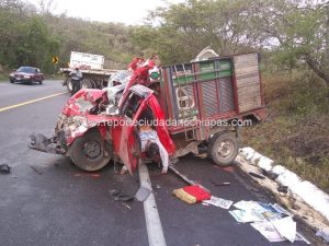 Fuerte Choque en la Carretera Ocozocoautla-Cintalapa deja un muerto y un herido