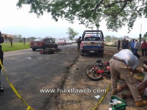 Muere motociclista en Huixtla