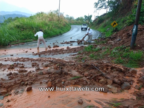 Primeros derrumbes por lluvias en Escuintla