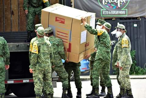 SEDENA recibe mobiliario y equipo médico para el Hospital Insabi de Terapia Intensiva en Tapachula