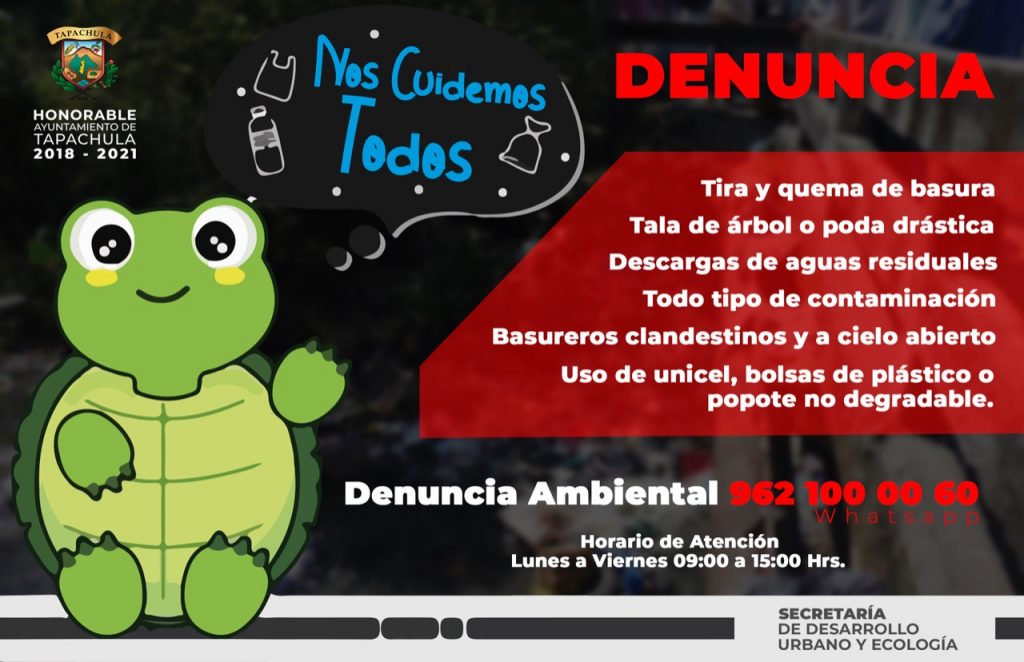 Ayuntamiento de Tapachula implementa Whatsapp de denuncia ambiental