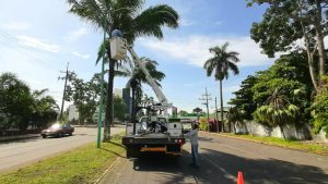 Ayuntamiento de Tapachula rehabilita sistema de alumbrado del Boulevard de la 17 Oriente