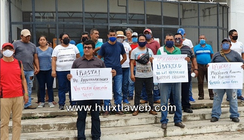 Continúan los conflictos en Huehuetán ahora hay dos detenidos tras manifestación social