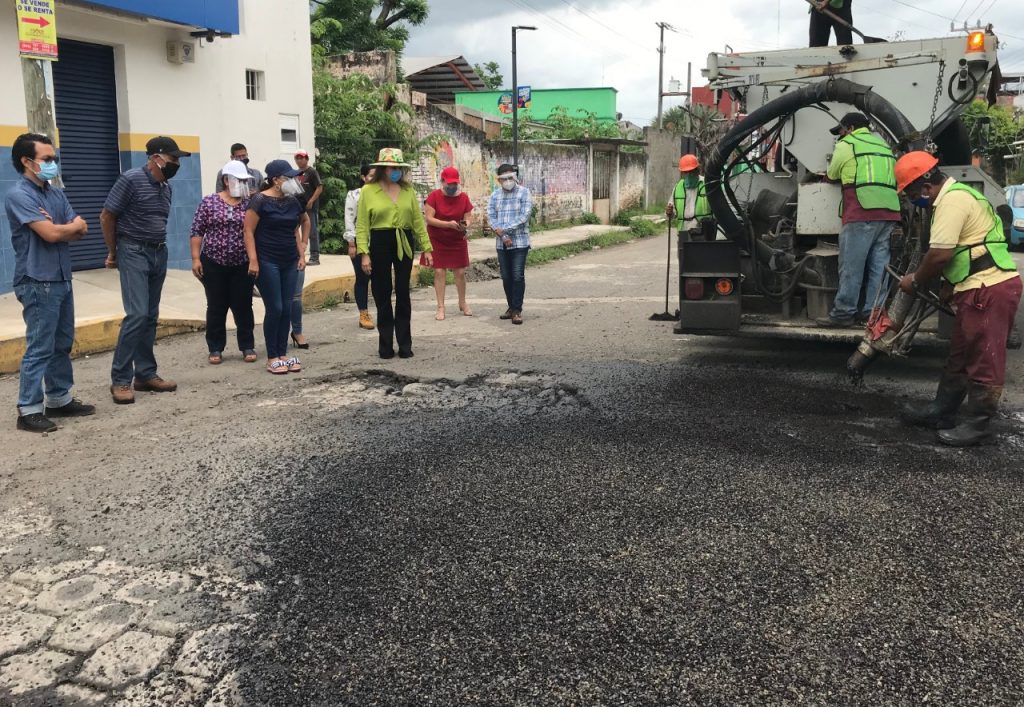 Verifican trabajos del Programa de Mantenimiento de Vialidades de Tapachula