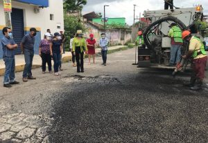 Verifican trabajos del Programa de Mantenimiento de Vialidades de Tapachula