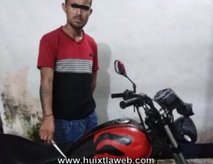 En Huixtla es detenido ladrón de motocicleta