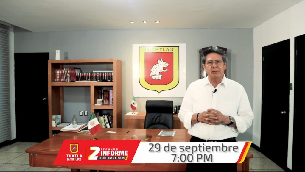 En Tuxtla, Alcalde  Carlos Morales Vázquez, anuncia Segundo Informe de Gobierno Municipal