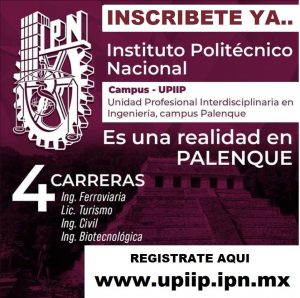 El Instituto Politécnico Nacional  Campus Palenque abre registro de aspirantes