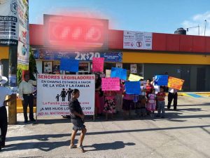 Protestan en Mapastepec y Comaltitlán en pro de la familia y contra de legalizar el aborto  