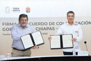 Rutilio Escandón y titular de Fonatur refrendan compromiso en el impulso a la obra del Tren Maya