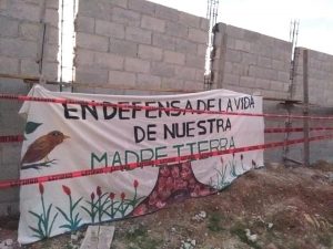 Ambientalistas de SCLC clausuran simbólicamente construcción en humedales Ma.Eugenia