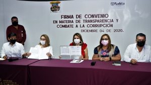 Ayuntamientos de Puebla y Tapachula firman Convenio en materia de Transparencia y Combate a la corrupción