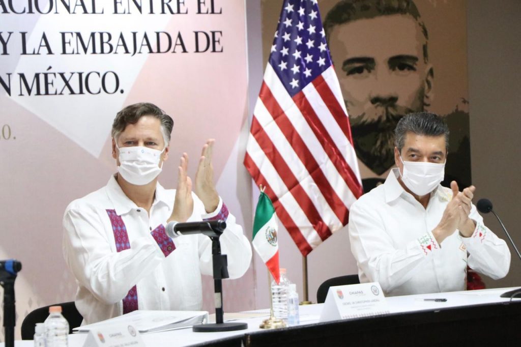 Rutilio Escandón y embajador de EUA en México encabezan reunión de cooperación internacional