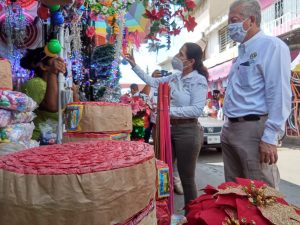 Supervisan PC Estatal y Municipal puntos de riesgo por pirotecnia en mercados de Tapachula  