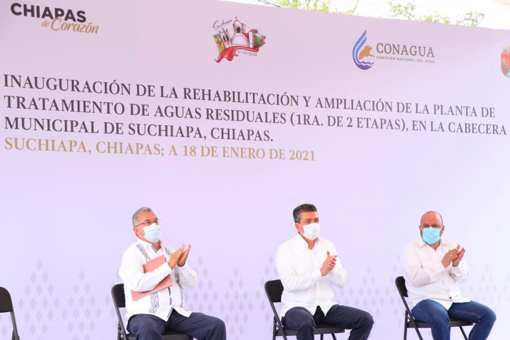 Inauguran rehabilitación y ampliación de Planta de Tratamiento de Aguas Residuales de Suchiapa