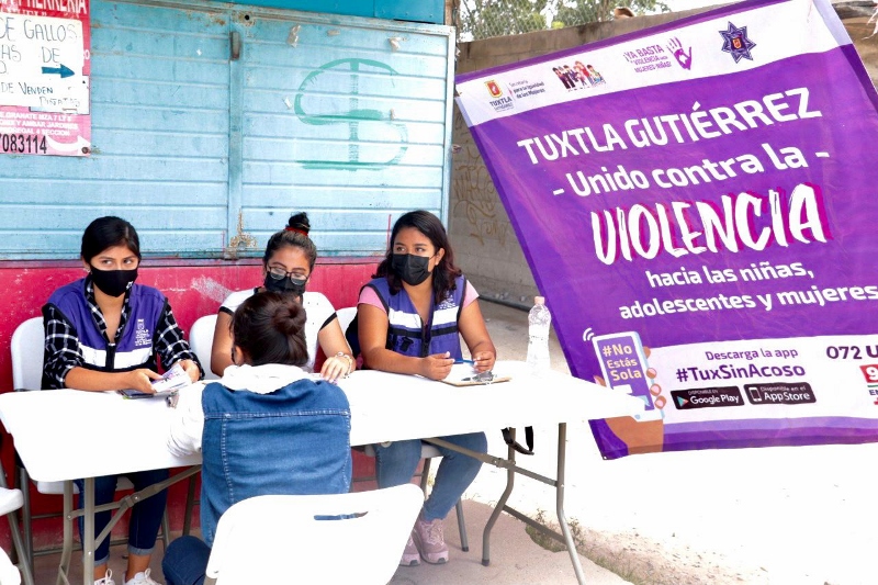 Ayuntamiento de Tuxtla brinda atención a mujeres en situación de riesgo por violencia familiar