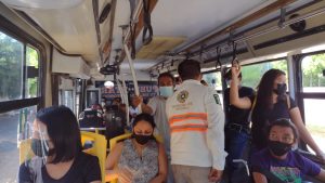 Continúa operativo de medidas sanitarias en transporte público de Tapachula