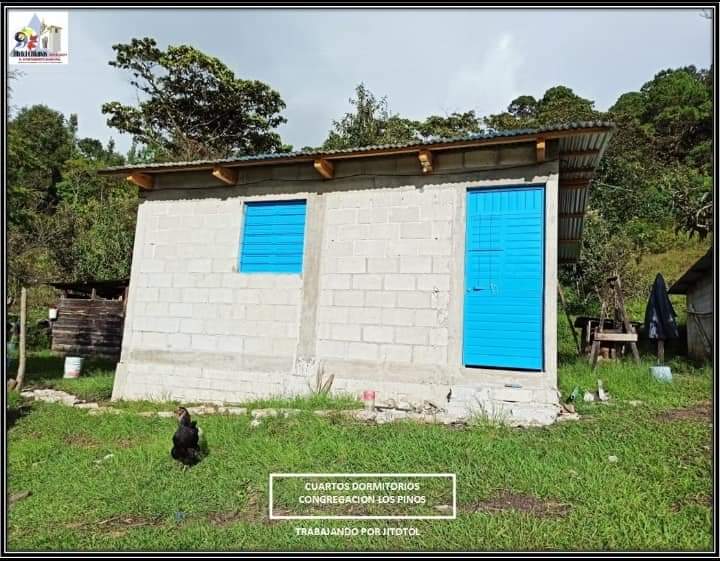 En Jitotol construyen cuartos dormitorio en Congregación Los Pinos