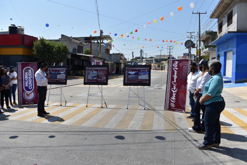 Entrega Ayuntamiento de Tapachula calles de concreto hidráulico en la colonia Pintoresco