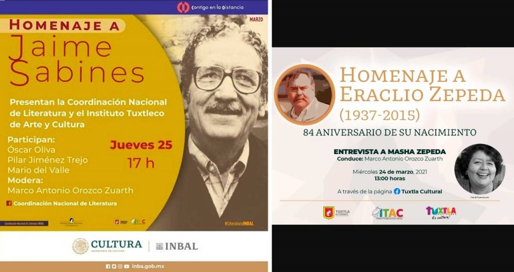 Homenaje a Eraclio Zepeda y a Jaime Sabines