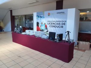 Instalan módulo temporal para expedición de licencias de conducir en Presidencia de Tapachula