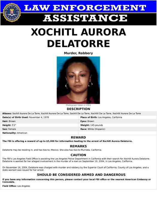 Cae en Chiapas una mujer buscada por el FBI desde hace 17 años