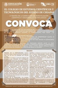 CECyTE Chiapas convoca a participar en la creación de un libro colectivo sobre COVID-19