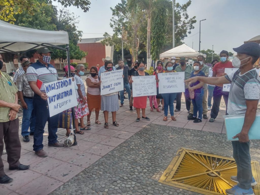 Nueva protesta contra la titular del Tribunal Unitario Agrario en Tapachula 