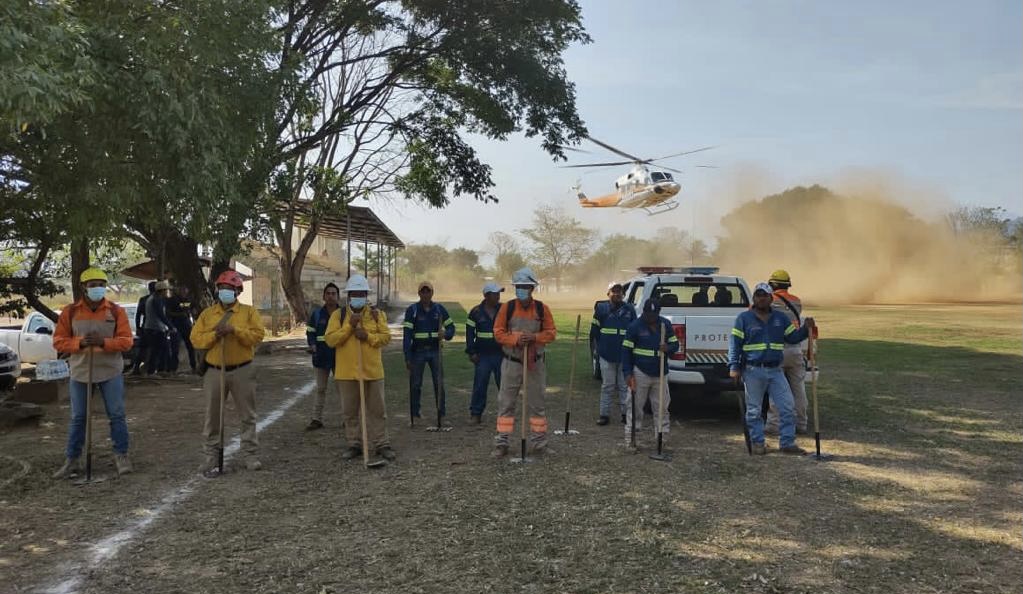 Se mantiene combate a cinco incendios forestales en Chiapas