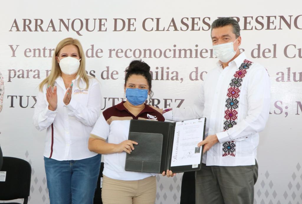 Constatan regreso a clases presenciales, conforme a protocolos, en planteles del Cecyte Chiapas